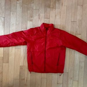 REI brand packable synthetic insulation jacket. Red. Large.